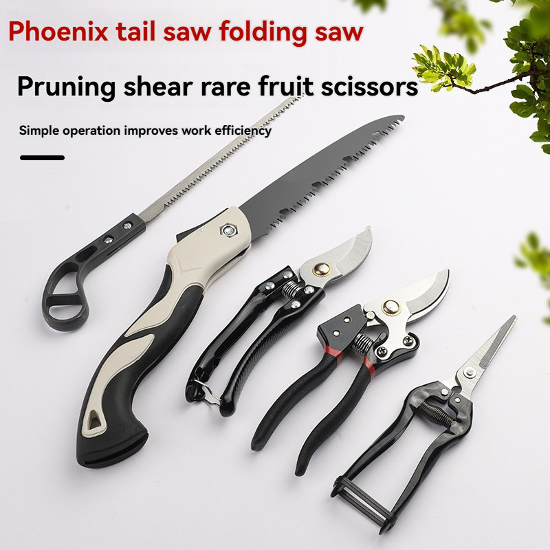 Gardening Tools To Cut Branches - Garten-Schneidescheren-Set mit Klappsäge, 5-teiliges Gartenwerkzeug-Set, Bypass-Gartenscheren
