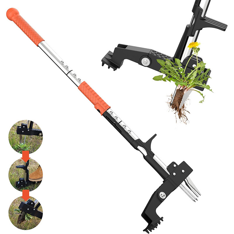 Gardening Tools To Remove Grass - Stand-Up-Unkrautvernichter, Wurzelentfernungswerkzeug mit 4 Krallen und
