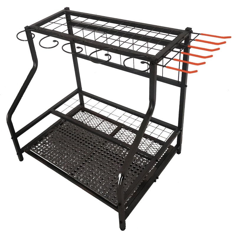 Gardening Tools Amazon - Metall-Gartenwerkzeug-Aufbewahrungsregal, Garagenlagerung für Gartenreinigung und Landwirtschaftswerkzeuge