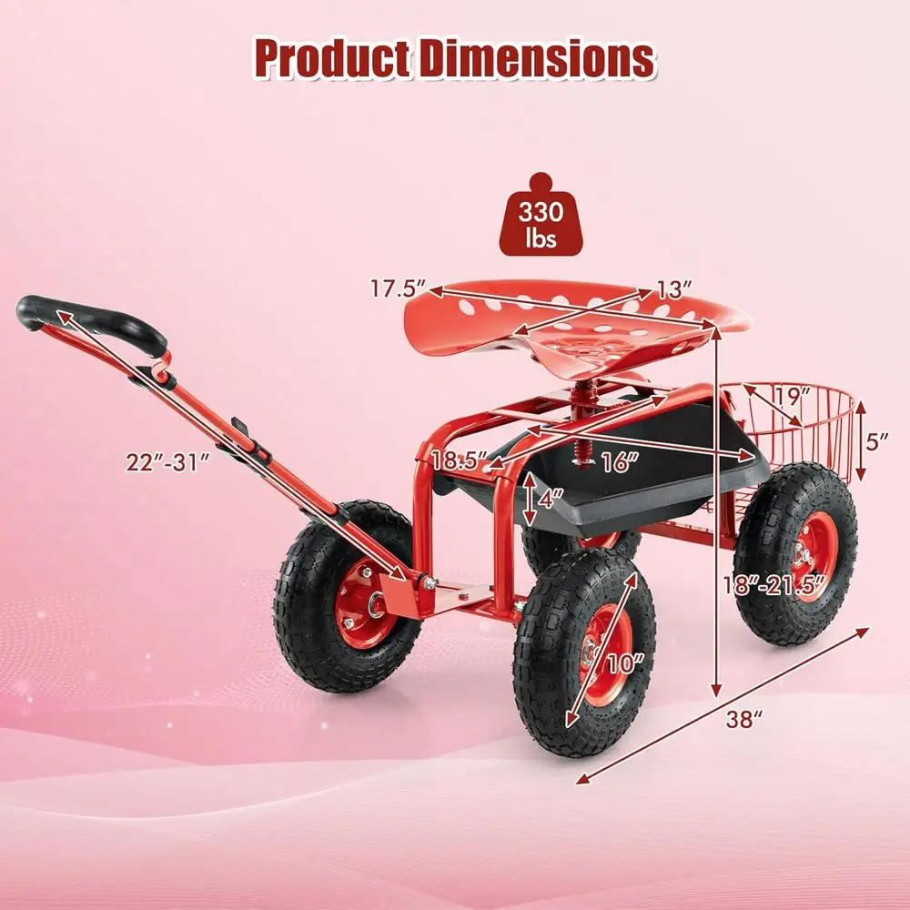 Verstellbarer Gartenwagen mit  – Gardening Tools Basket Bewertung und Preis