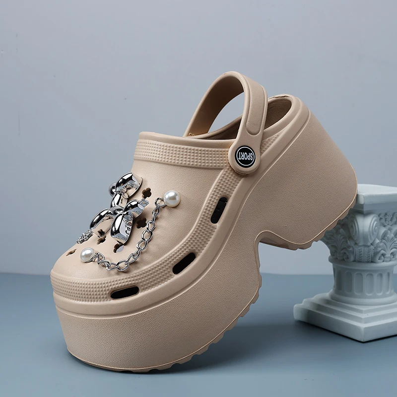 Neue silberne Plateau-Clogs fü – Gardening Tools Women Bewertung und Preis