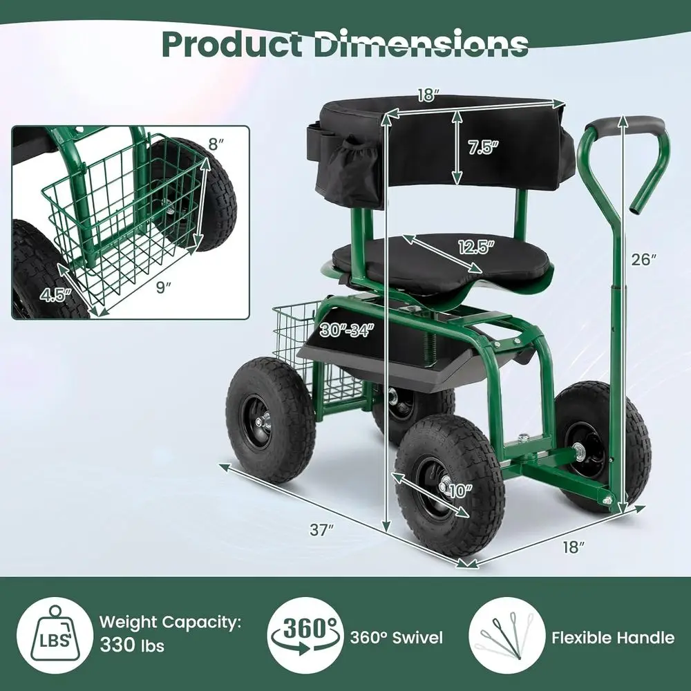Einstellbar 360° °   Drehbarer – Gardening Tools Basket Bewertung und Preis